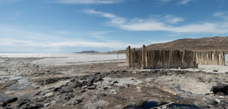 Oil exploration close to Spiral Jetty, Utah 2011