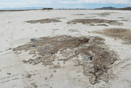 Oil exploration close to Spiral Jetty, Utah 2011