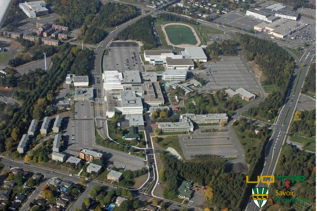 Aerial view of the campus, Université du Québec à Trois-Rivières 2012, CC BY-SA 3.0