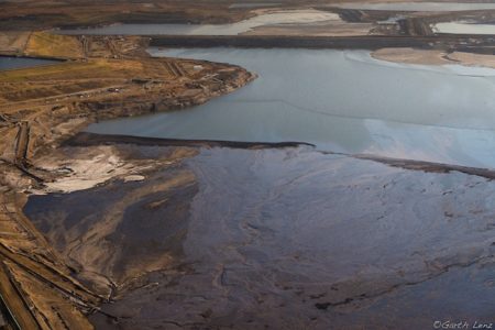 Suncor Fort Hills mining operation and Aurora North tailings pond, copyright Garth Lenz