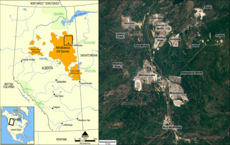 Athabasca Oil Sand Mining Map, 2011