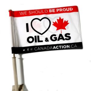 Canada Action, I Love Oil and Gas Vehicle Flag, Canada Action Coalition 2021